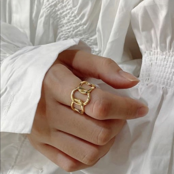 Geometric Ring | 14k Gold Plated - Picture 2 of 2